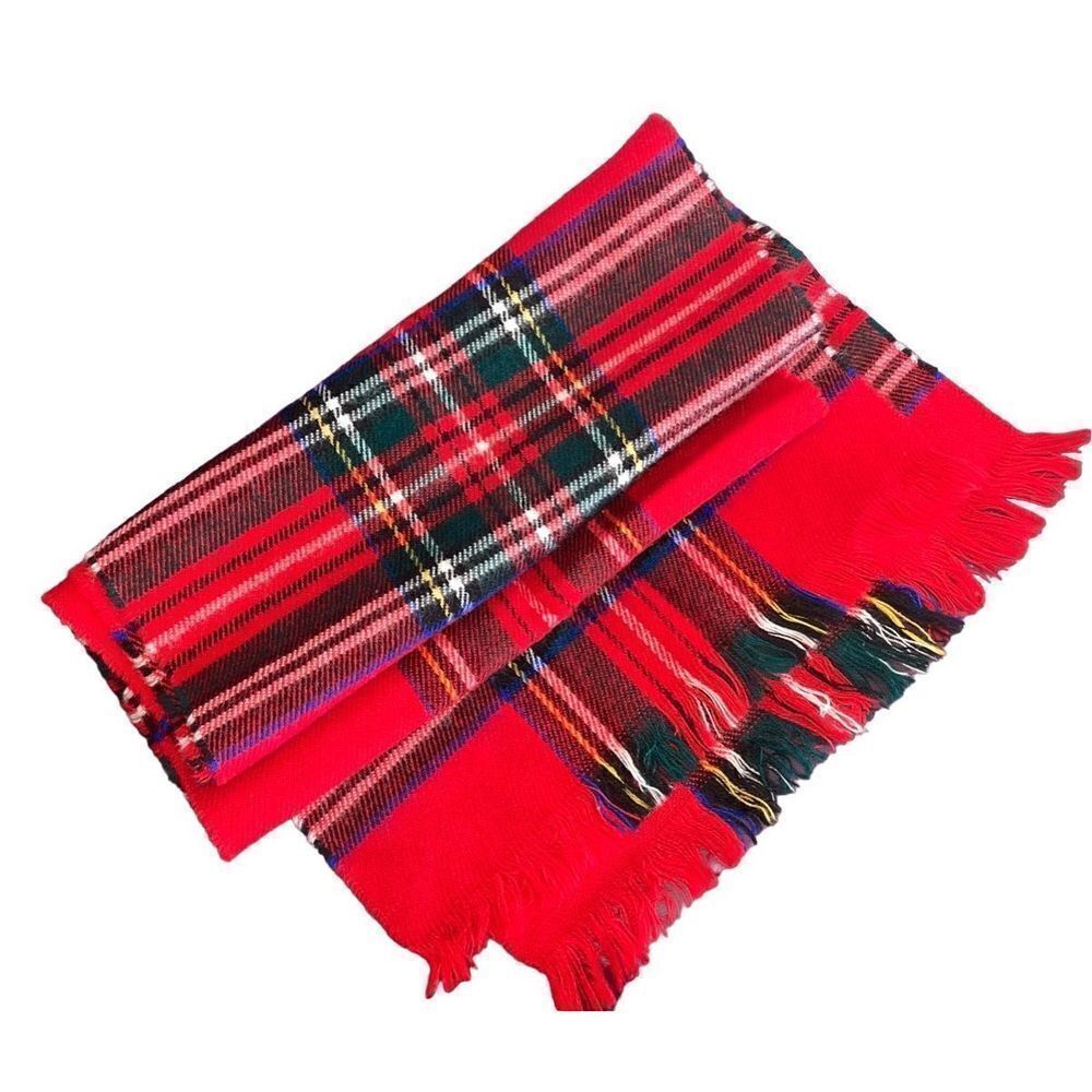Cashmere Look Classic Plaid Scarf